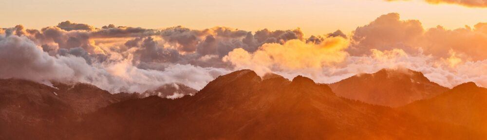 picture of mountains at sunset