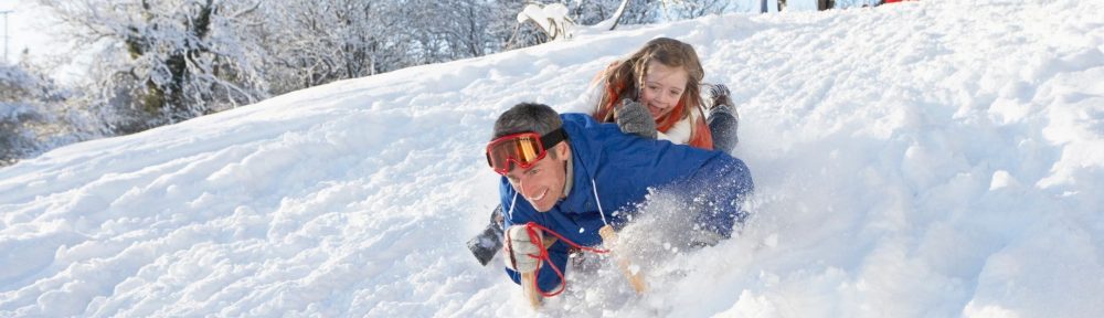 people sledding