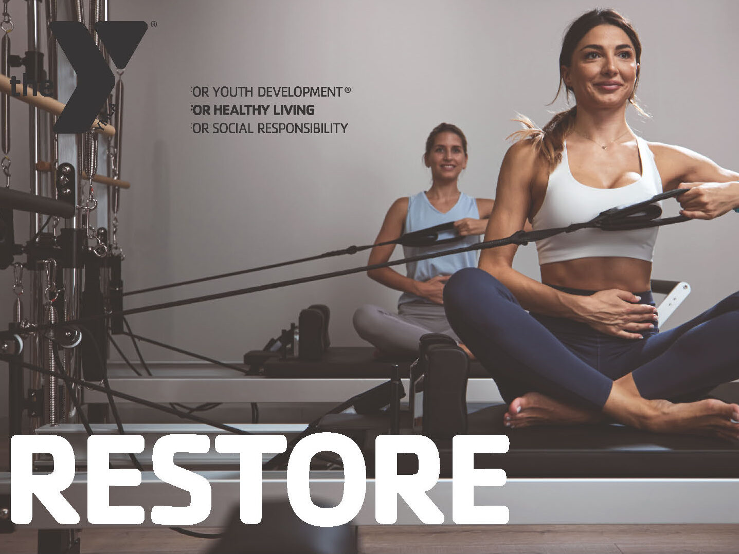 Intro to Pilates class flyer on Tuesdays in May at 9:30 am.