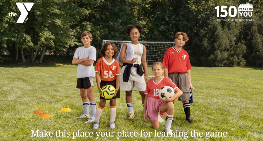 kids at a soccer camp
