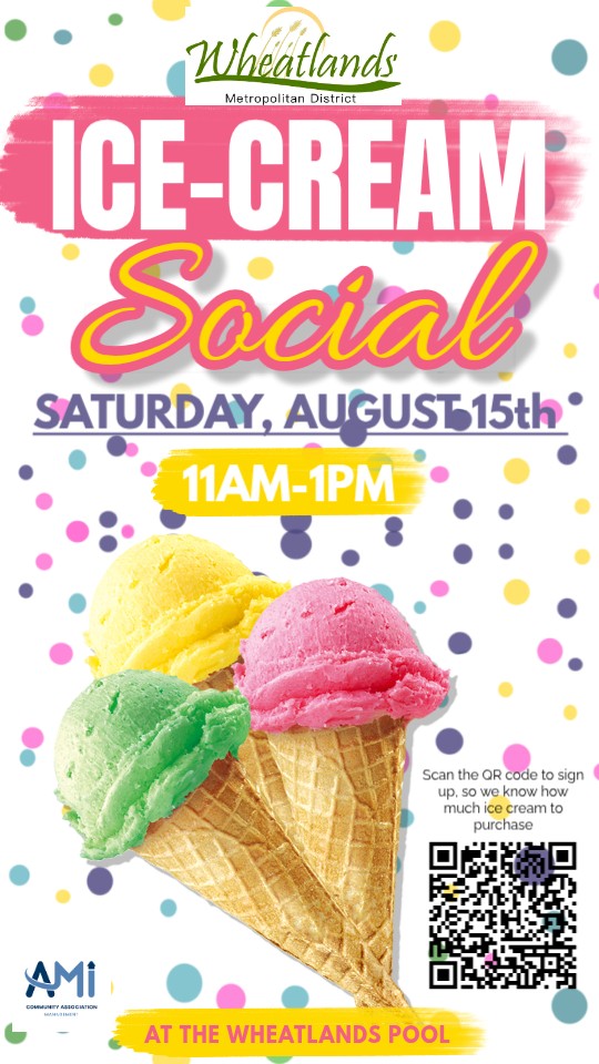 Flyer for ice cream social August 15th