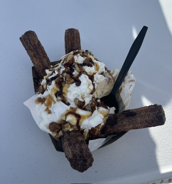 ice cream sundae treat with cookies