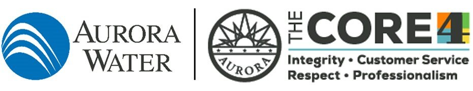 Aurora Water logo and Core 4 logo