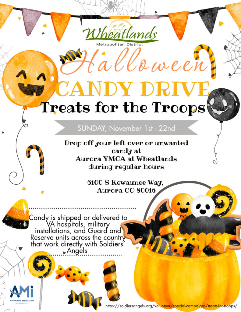 Flyer for Halloween Candy Drive.